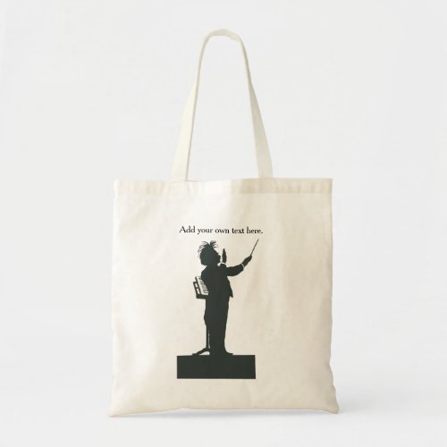 Classical Music conductor _ holds sheet music Tote Bag
