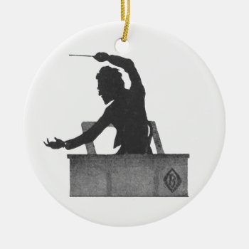 Classical Music Conductor - Vintage Mahler Ceramic Ornament by LiteraryLasts at Zazzle