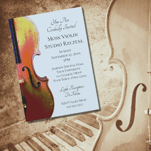 Classical Music Elegant Violin Recital Invitation