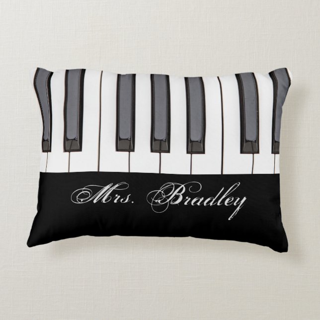 Classical Music Gifts for Piano Student Accent Pillow (Back)