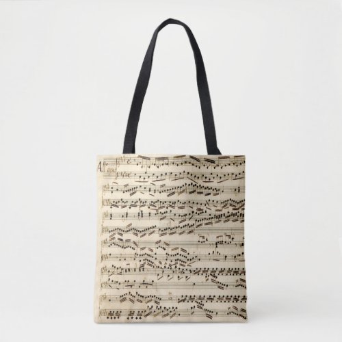Classical Music Manuscript with clefs signatures Tote Bag