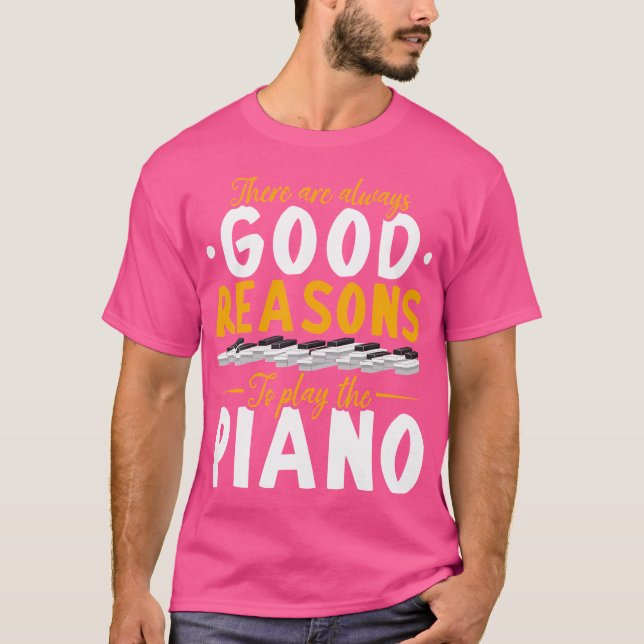 Classical Music Pianist Musician Piano Keyboard Fu T-Shirt (Front)
