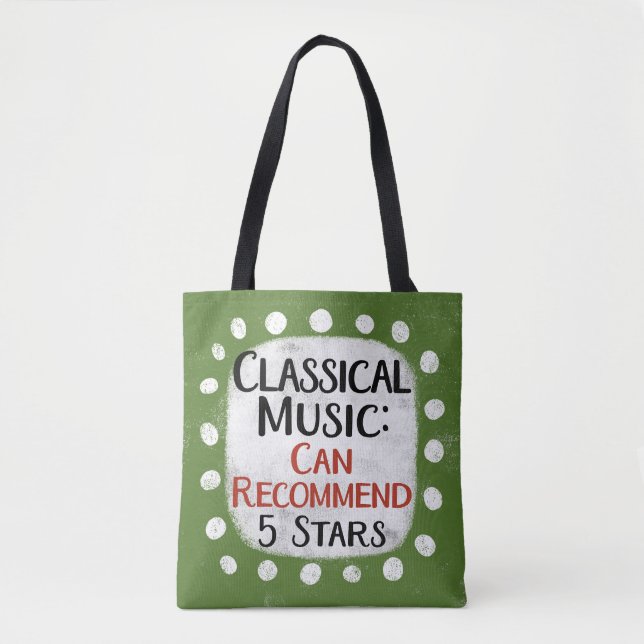 Classical Music Review 5 Stars Tote Bag (Front)