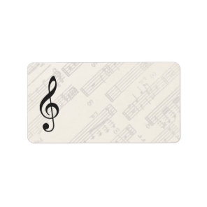 Classical Music Sheet | Blank Address Label