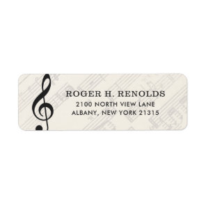 Classical Music Sheet | Return Address Label