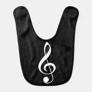Classical Music Treble Clef Baby Bib