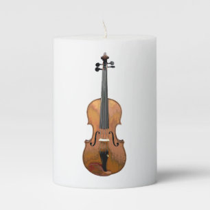 Classical Music Violin Pillar Candle