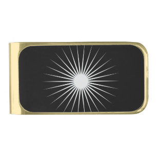 Classical Obsidian Gold Finish Money Clip