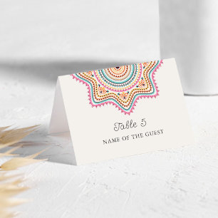 Classical Ornate Style Mandala Wedding Place Card