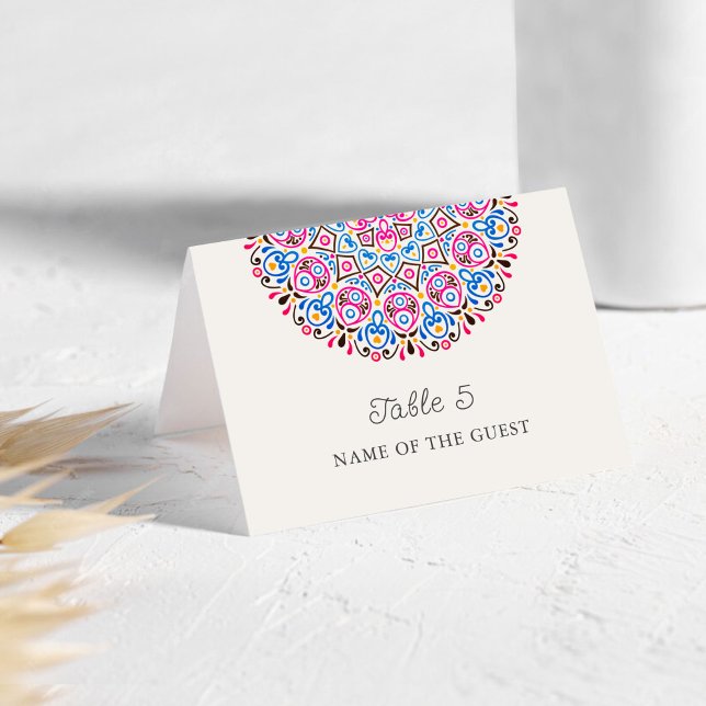 Classical Ornate Style Mandala Wedding Place Card (Creator Uploaded)