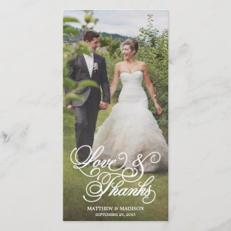 Classical Overlay | Wedding Thank You Photo Card