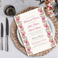 Classical Pearl Swan Floral Frame Rehearsal Dinner