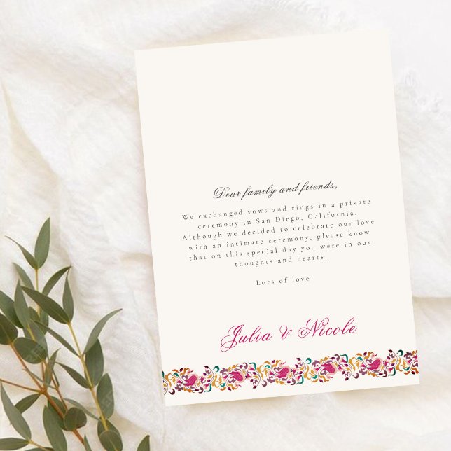 Classical Pearl Swan Floral Wedding Announcement (Creator Uploaded)