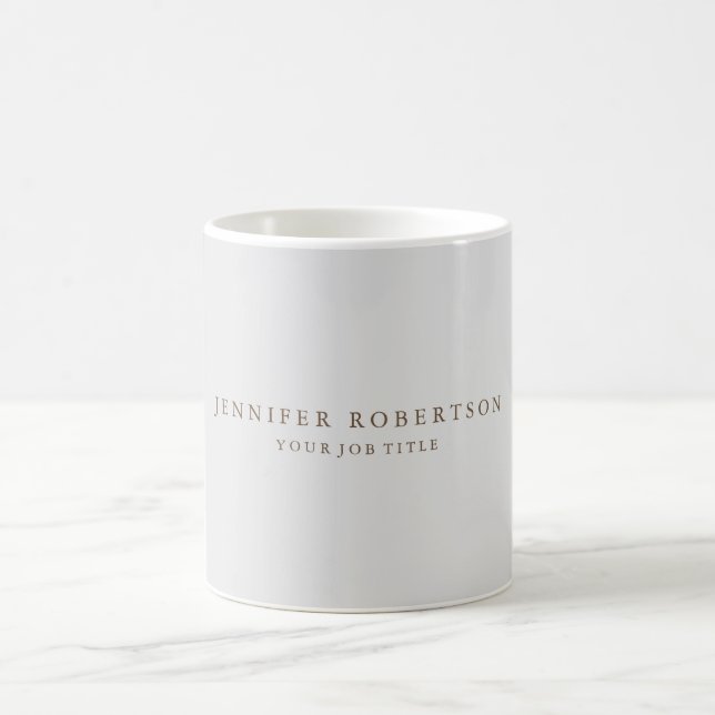 Classical Personalized Customized Minimalist Coffee Mug (Center)
