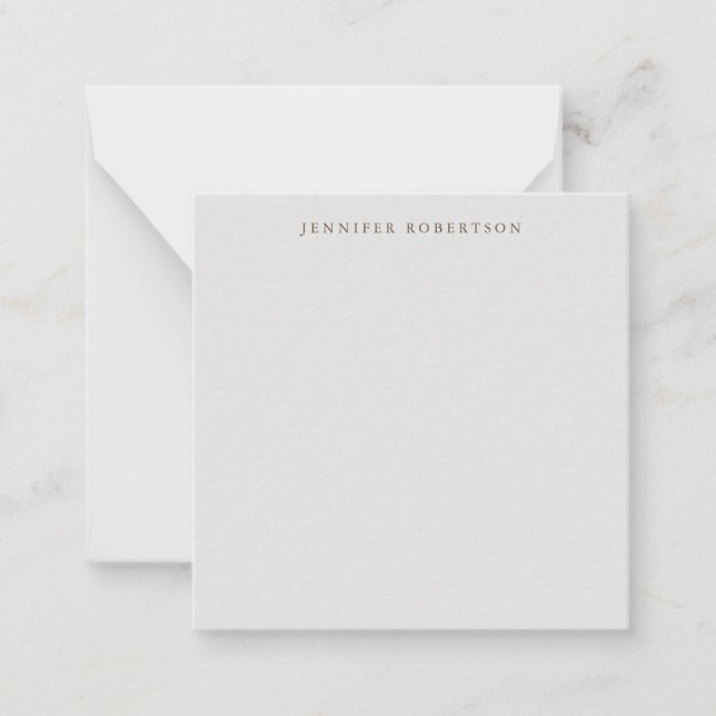 Classical Personalized Customized Minimalist Note Card (Front)