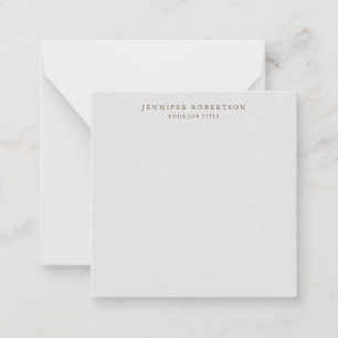 Classical Personalized Customized Minimalist Note Card