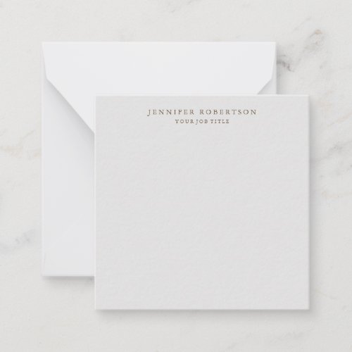 Classical Personalized Customized Minimalist Note Card