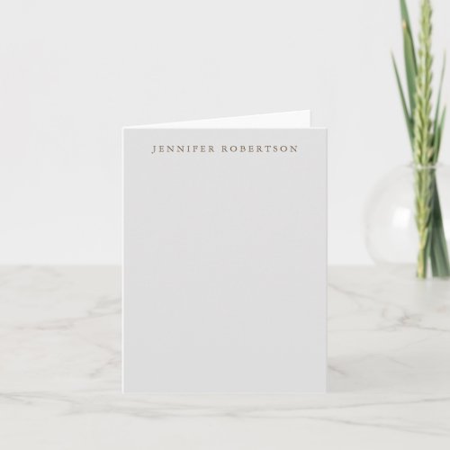 Classical Personalized Customized Minimalist Note Card