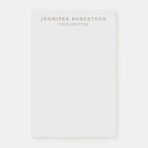 Classical Personalized Customized Minimalist Post-it Notes