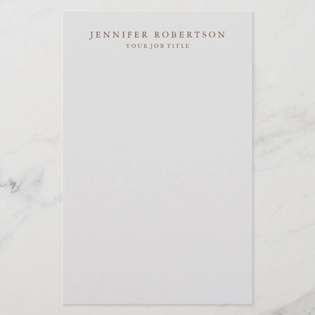 Classical Personalized Customized Minimalist Stationery (Front)