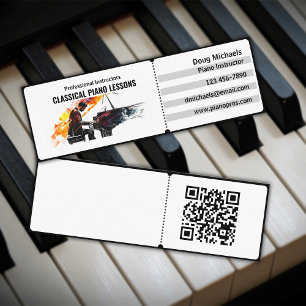 Classical Piano Instructor Mini Business Card