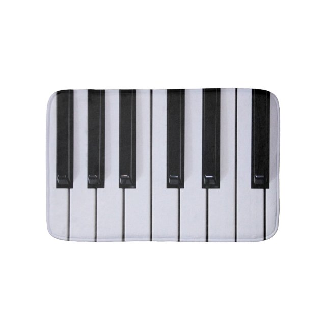 Classical Piano Keys Bathroom Mat (Front)