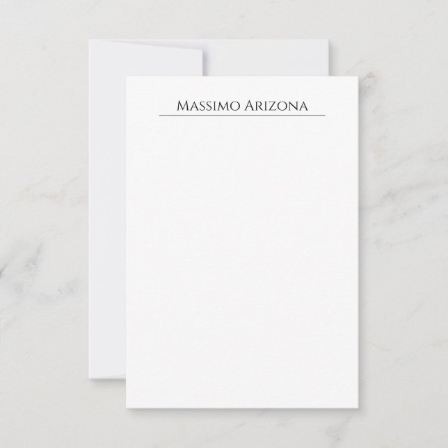 Classical Plain Elegant Black & White Minimalist (Front)