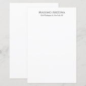 Classical Plain Elegant Black & White Minimalist (Front/Back)