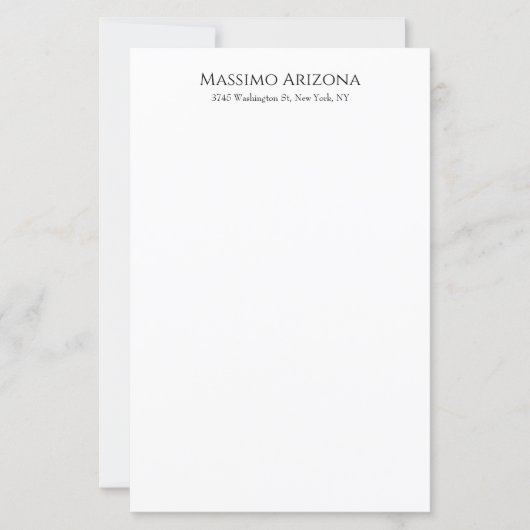 Classical Plain Elegant Black & White Minimalist (Front)