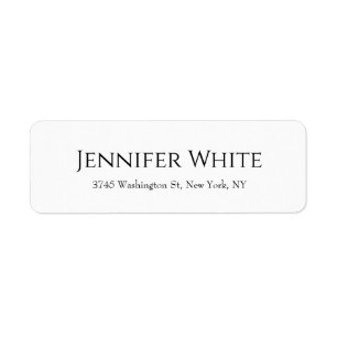 Classical Plain Elegant Black & White Minimalist Label