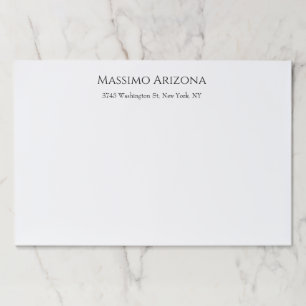 Classical Plain Elegant Black & White Minimalist Paper Pad