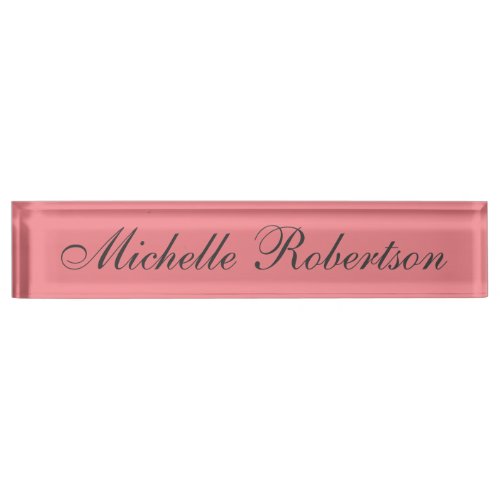 Classical Plain Minimalist Add Own Name Desk Name Plate