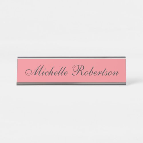 Classical Plain Minimalist Add Own Name Desk Name Plate