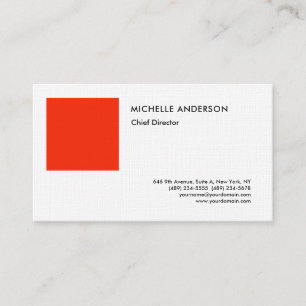 Classical Plain Professional Minimalist Linen Business Card