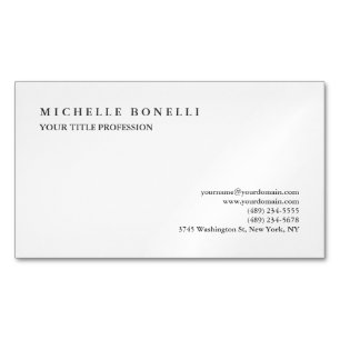 Classical Plain Professional Simple Business Card Magnet