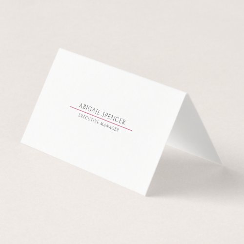 Classical Plain Simple Black White Professional Business Card