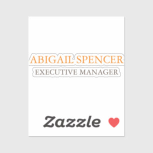 Classical Plain Simple Black White Professional Sticker