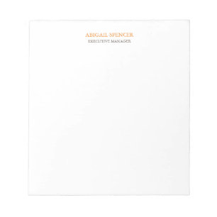 Classical Plain Simple Clean Professional Business Notepad