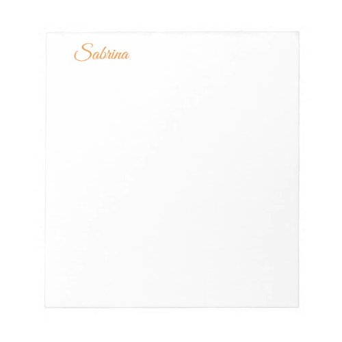 Classical Plain Simple Clean Professional Name Notepad