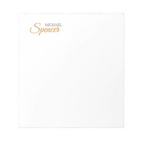 Classical Plain Simple Clean Professional Name Notepad
