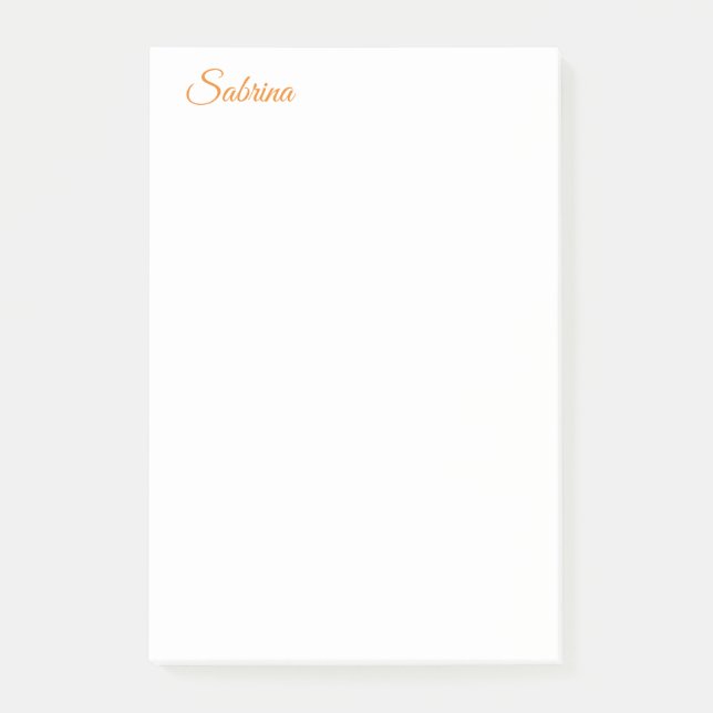 Classical Plain Simple Clean Professional Name Post-it Notes (Front)