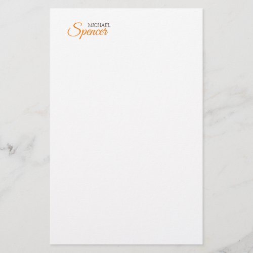 Classical Plain Simple Clean Professional Name Stationery
