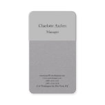 Classical plain simple minimalist premium grey business card
