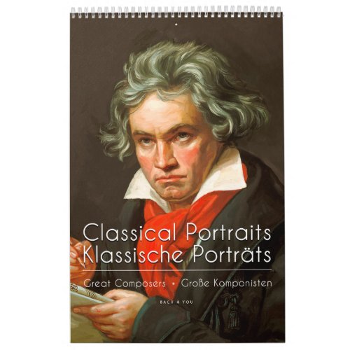 Classical Portraits of 12 Composers Calendar