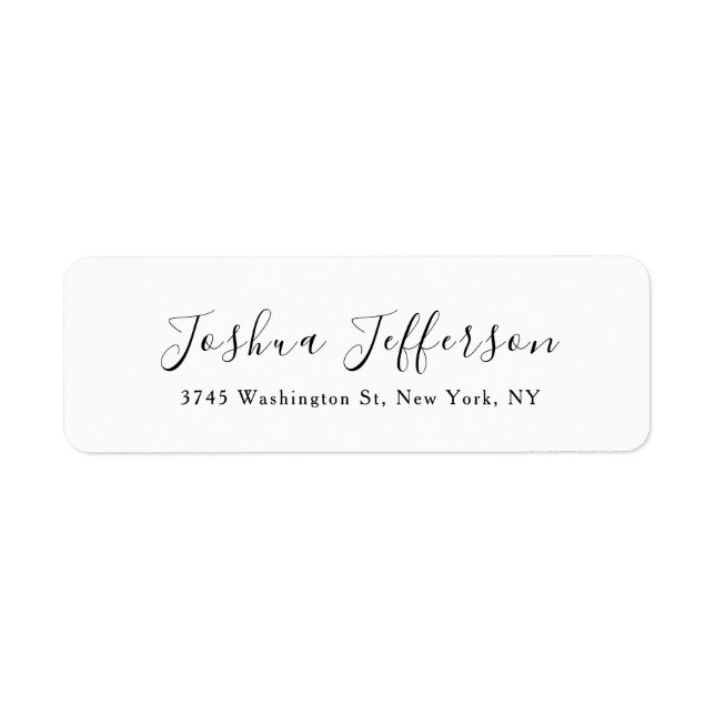 Classical Professional Creative Plain Black White Label (Front)