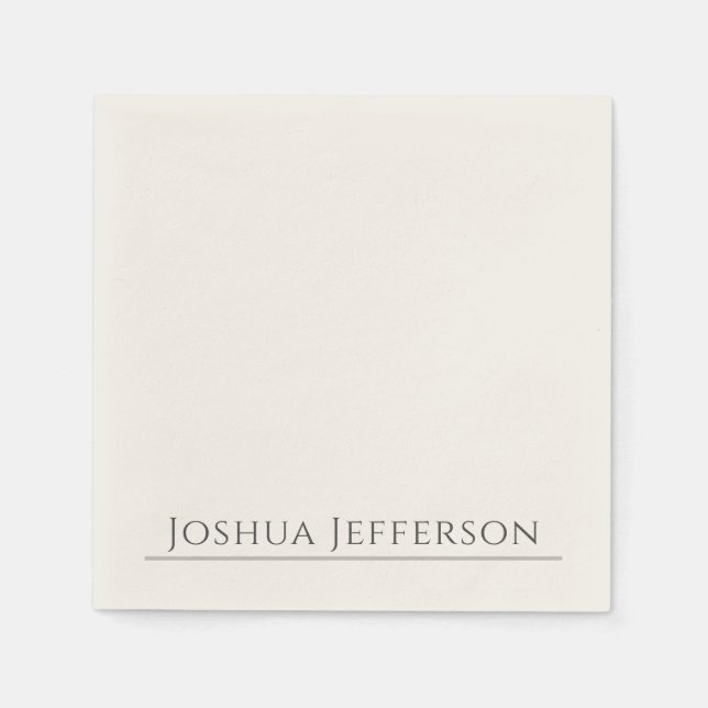 Classical Professional Creative Plain Black White Napkins (Front)