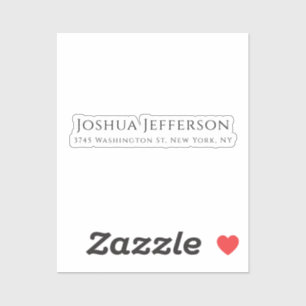 Classical Professional Creative Plain Black White Sticker
