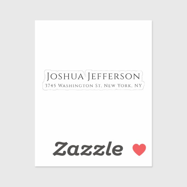 Classical Professional Creative Plain Black White Sticker (Sheet)