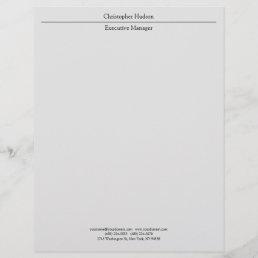 Classical Professional Light Grey Simple Plain Letterhead
