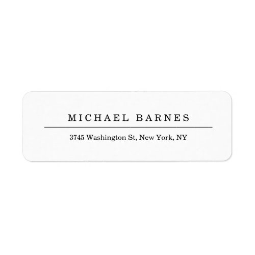 Classical Professional Minimalist Plain Elegant Label